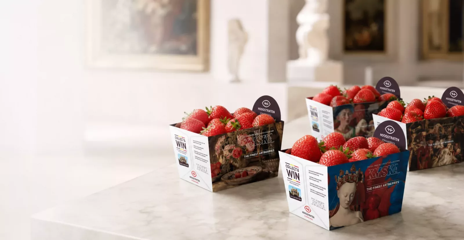 Frutillas convertidas en arte: cajas coleccionables llevan un museo a tu casa